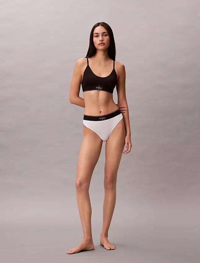 Thong από ελαστική Microfiber με γραφικό Monogram Thong από ελαστική Microfiber με γραφικό Monogram
