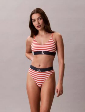 Thong από ελαστική Microfiber με γραφικό Monogram