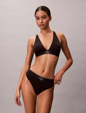 Thong από ελαστική Microfiber με γραφικό Monogram
