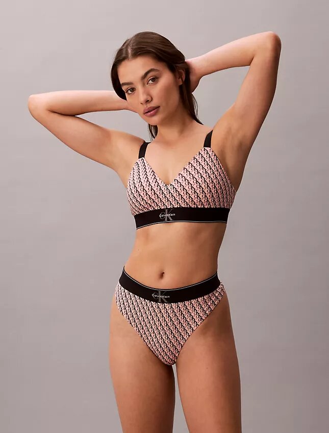 Thong από ελαστική Microfiber με γραφικό Monogram Thong από ελαστική Microfiber με γραφικό Monogram
