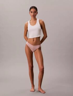Thong με δαντέλα και λογότυπο Icon