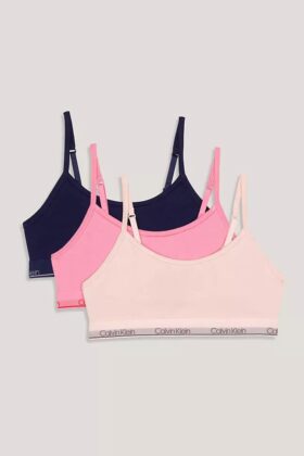 Unlined Bralette με λογότυπο, σε συσκευασία 3 τεμαχίων