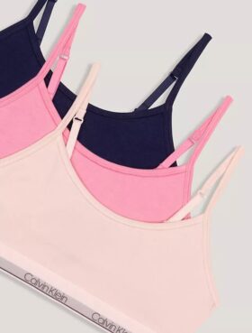 Unlined Bralette με λογότυπο, σε συσκευασία 3 τεμαχίων