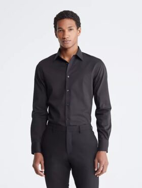 Βαμβακερό φορέμα slim fit με μοτίβο ψαροκόκαλο Βαμβακερό φορέμα slim fit με μοτίβο ψαροκόκαλο