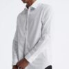 Βαμβακερό φορέμα slim fit με μοτίβο ψαροκόκαλο