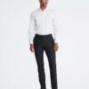 Βαμβακερό φορέμα slim fit με μοτίβο ψαροκόκαλο