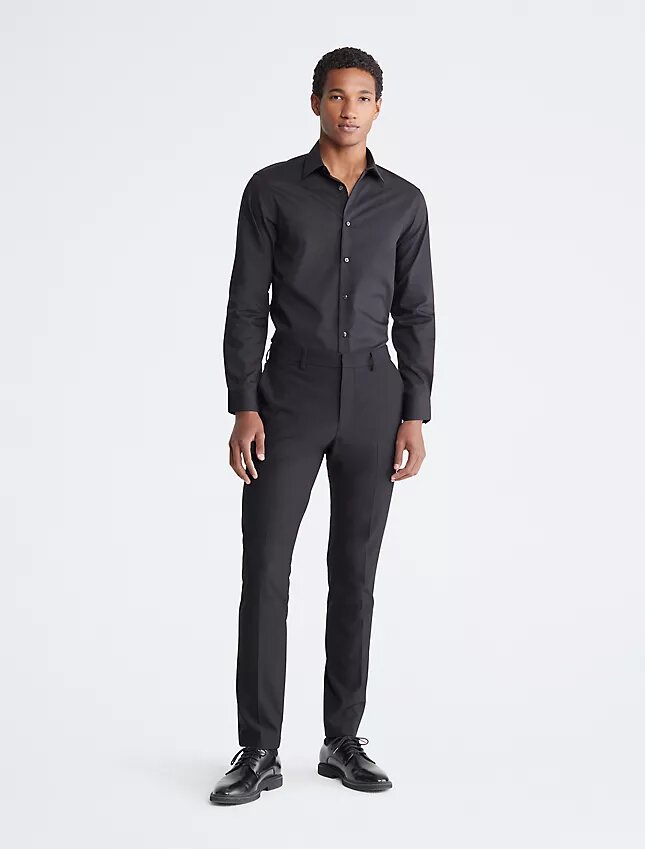Βαμβακερό φορέμα slim fit με μοτίβο ψαροκόκαλο Βαμβακερό φορέμα slim fit με μοτίβο ψαροκόκαλο