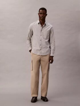 Βαμβακερό παντελόνι Cotton Stretch cargo με ελαστική εφαρμογή