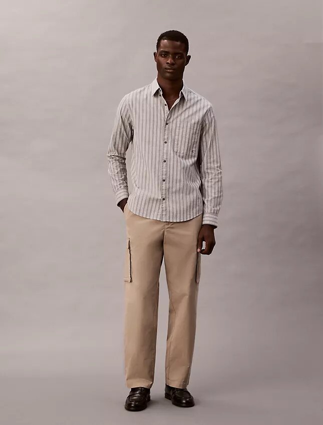Βαμβακερό παντελόνι Cotton Stretch cargo με ελαστική εφαρμογή Βαμβακερό παντελόνι Cotton Stretch cargo με ελαστική εφαρμογή