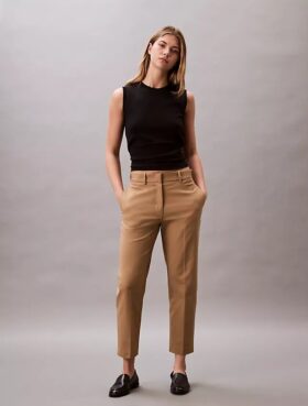 Βαμβακερό παντελόνι Cotton Stretch με ελαστική ύφανση και ίσια γραμμή