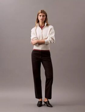 Βαμβακερό παντελόνι Cotton Stretch με ελαστική ύφανση και ίσια γραμμή