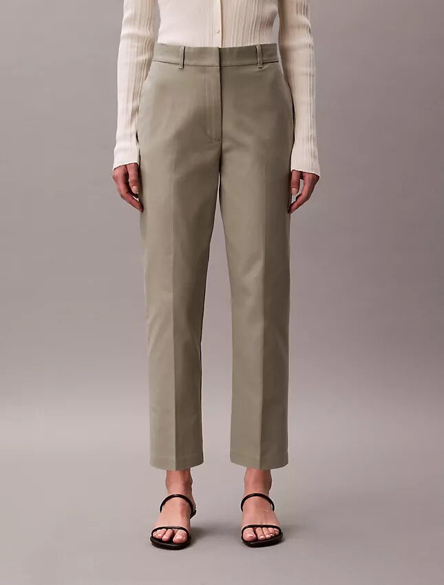 Βαμβακερό παντελόνι Cotton Stretch με ελαστική ύφανση και ίσια γραμμή Βαμβακερό παντελόνι Cotton Stretch με ελαστική ύφανση και ίσια γραμμή